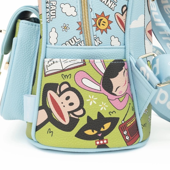 NEW WondaPop x Paul Frank Monkey Bag Vegan Leather Mini Fashion Backpack - Picture 5 of 10
